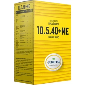 10 5 40 + Me İz Elementli Şelatlı Toz Azot Fosfor Potasyum Yaprak Damlama Npk Gübresi 1 Kg