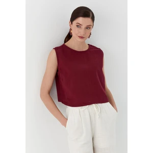 Keten Bluz Bordo