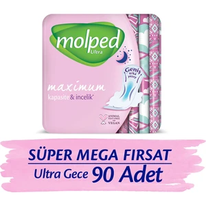 Ultra Hijyenik Ped Gece Süper Mega Paketi 90 Adet