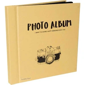 Yapışkanlı Fotoğraf Makinesi Temalı Fotoğraf Albümü 24 x 24 cm