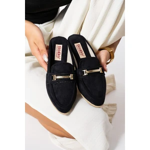 Kadın Babet Toka Detaylı Şık Rahat Ortopedik Günlük Terlik