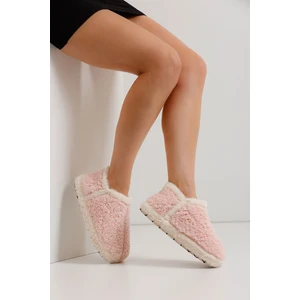 Kadın Hafif Pofuduk Panduf Ses Yapmaz Kalın Taban Ev Ayakkabısı