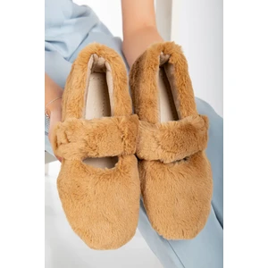 Yumuşak Peluş Kadın Ev Babeti Ses Yapmaz Hafif Taban Panduf