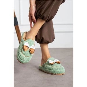 Sevimli Kurdeleli  Kaydırmaz Taban Kışlık-Mevsimlik Kadın Ev