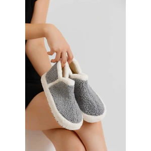 Kadın Hafif Pofuduk Panduf Ses Yapmaz Kalın Taban Ev Ayakkabısı