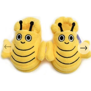 Arı Figürlü Çocuk ve Bebek Panduf Kaydırmaz Taban Ev Ayakkabısı