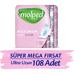 Ultra Hijyenik Ped Uzun Süper Mega Paketi 108 Adet