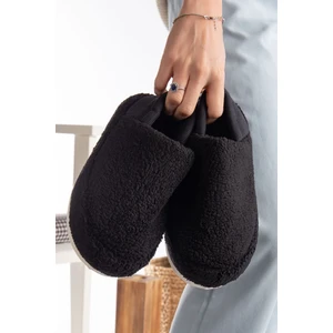Kuzu Kumaş Yünlü Sessiz Taban Lastikli Kadın Ev Ayakkabısı Ev Botu Panduf