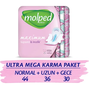 Ultra Hijyenik Ped Karma Mega Paket 110 Adet