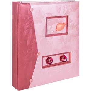 60'lık 13 x 18 cm  Fotoğraf Albümü Pembe