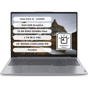 Thinkbook 16 G6 Irl GTI321 Intel Core I5 13420H 32GB 1tb SSD 16'' Wuxga Freedos Gri Taşınabilir Bilgisayar 21KH00SXTR