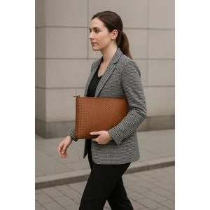 Clutch Taba Portföy El Makyaj Çantası