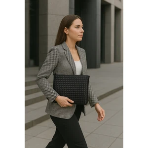 Clutch Siyah Portföy El Makyaj Çantası