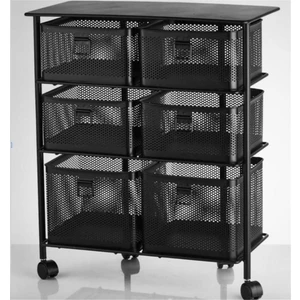 Yıldıray Metal 3 Katlı 6 Çekmeceli  Tekerlekli Sebzelik