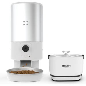 Xenon Smart Akıllı Otomatik 5LT Kedi Mama Kabı Ultra Sessiz Şarj Edilebilir Bataryalı Su Pınarı 2'li Pet Seti