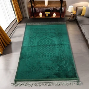 Soft Yumuşak Kadife Peluş Seccade Koyu Kahve 70 x 110 cm - 750 gr