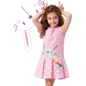 Havuç Delisi Kız Çocuk Pembe Elbise