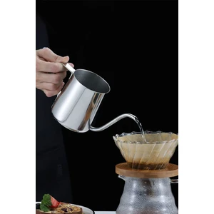 Çelik Ölçekli 350 ml 7 Cup Kahve Demleme ibriği Espresso Sıcak Su ibriği mt116