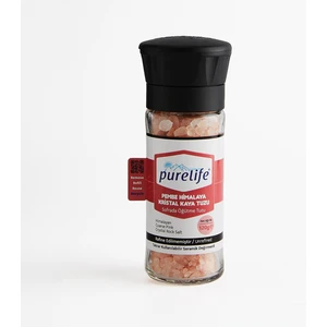 Pure Life Himalaya Tuzu - Granül Kristal Kaya Tuzu Pembe - Cam Şişe Seramik Değirmenli 120g