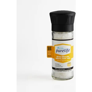 Pure Life Himalaya Tuzu - Granül Kristal Kaya Tuzu Beyaz - Cam Şişe Seramik Değirmenli 120g