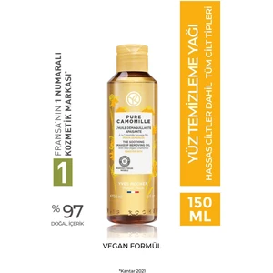 Yves Rocher Hassas Cilt, Yatıştırıcı Organik Papatya, Yüz Yıkama/Makyaj Temizleme Yağı-Pure Camomille-150ml