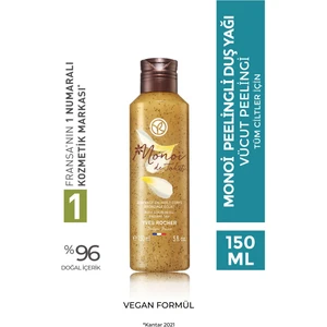 Yves Rocher Peelingli Duş Yağı 150 ml Tüm Cilt Tiplerine Uygun Yumuşatıcı ve Pürüzsüzleştirici Vegan