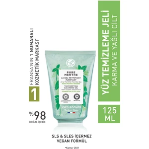Yves Rocher Karma-Yağlı-Akne/Sivilce Eğilimli Cilt, Arındırıcı, Prebiyotik Yüz Yıkama Jeli-Pure Menthe-125ml