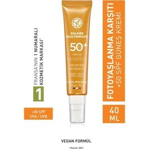 Yves Rocher Spf 50 Yüksek Korumalı Fotoyaşlanma Ve Leke Karşıtı Yüz Güneş Kremi/solaire Peau Parfaite-40 ml