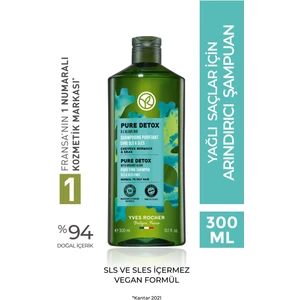 Yves Rocher Yağlı Saçlar İçin (Pure Detox) Arındırıcı Şampuan -  Vegan-300 ml