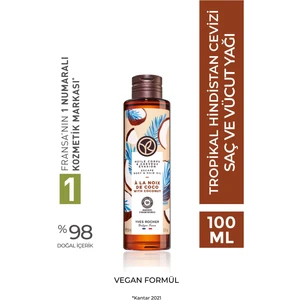 Yves Rocher Saç ve Vücut Yağı - Nemlendirici Besleyici Tropikal Hindistan Cevizi - Vegan-100ml