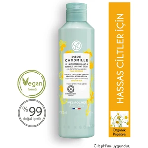 Yves Rocher Hassas Ciltler Için Pure Camomille 2si 1 Arada Yatıştırıcı&tonik Etkili Makyaj Temizleme Sütü-200 ml