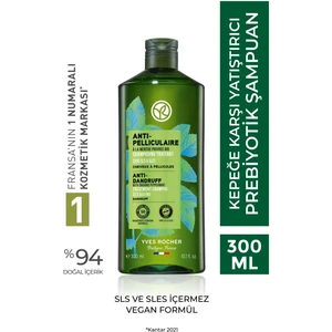 Yves Rocher Kepeğe Karşı (Anti Pelliculaire) Yatıştırıcı Prebiyotik Şampuan -  Tuzsuz & Vegan-300 ml