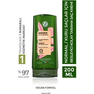 Yves Rocher Normal/Kuru Saçlar İçin (Doucer) Besleyici Kolay Tarama Saç Kremi - Vegan-200 ml