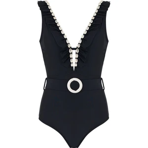 Sailor Moda Volanlı Kemerli Mayo