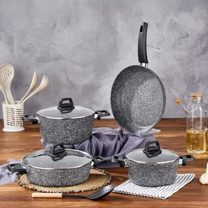 Cook 7 Parça Granit Tencere Seti Gri