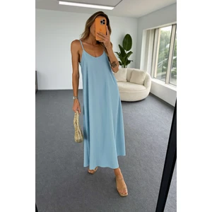 Kadın Aerobin Kumaş Ayarlanabilir Askılı Uzun Elbise