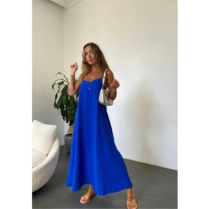 Kadın Aerobin Kumaş Ayarlanabilir Askılı Uzun Elbise