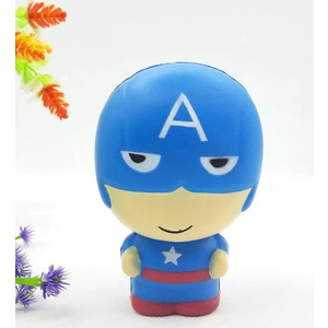 Marvel Hero Kaptan Amerika Squishy, Büyük Boy 10 cm Sukuşi