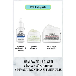 Avokado Göz Kremi, Ultra Nemlendirici Ve 1.5% Hyalüranik Asit Serum Cilt Bakımı Seti Set