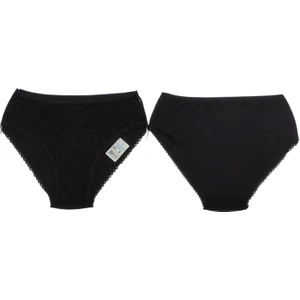 Kadın 3'lü Paket Önü Dantelli Külot Arkası Pamuk Düz Renk Külot Rahat ve Nefes Alan Iç Çamaşırı