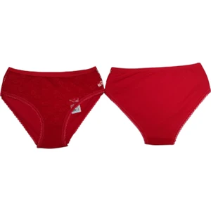 Kadın 3'lü Paket Önü Dantelli Külot Arkası Pamuk Düz Renk Külot Rahat ve Nefes Alan Iç Çamaşırı