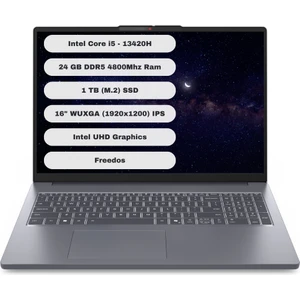 Ideapad Slim 3 16IRH10 GTI24 Intel Core I5 13420H 24GB 1tb SSD Freedos 16'' Wuxga Taşınabilir Bilgisayar 83K2001UTR