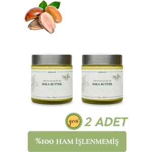 Shea Yağı 2 Adet - Soğuk Sıkım Ham Işlenmemiş Raw Virgin Shea Butter