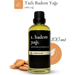 Tatlı Badem Yağı 100 ml - Cilt ve Saç Uyumlu Nemlendirici Yağ