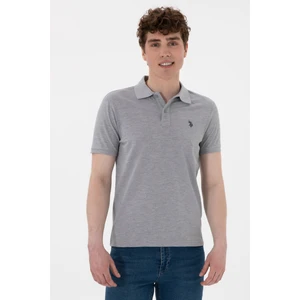 U.s. Polo Assn. Erkek Gri Melanj Tişört Basic 50297984-VR086