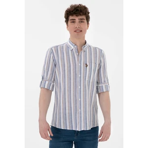 U.s. Polo Assn. Erkek Vizon Gömlek Desenli 50300169-VR052