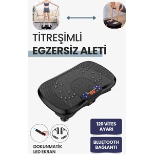 Bluetooth'lu Titreşimli Egzersiz Aleti Tüm Vücut Egzersizi Karın Kol Bacak Ev Ofis Spor Aleti