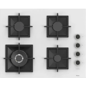 SC406-WFA Flameart Beyaz Bğz. Döküm Izg. 65 cm Cam Ocak