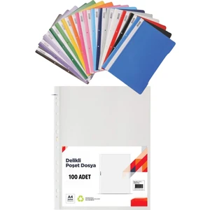 10 Renk Telli Dosya ve 100LÜ Poşet Dosya