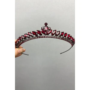 Hayalperest Boncuk Bordo Ece Model Ince Gelin Kına Tacı
